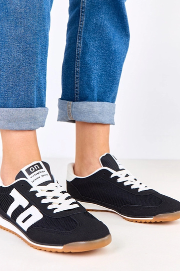 Scarpe sportive nere con dettagli bianchi, Ainslie 2
