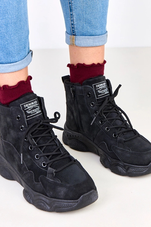 Scarpe da lavoro nere in suede...