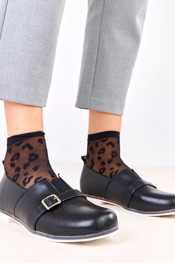 Stivaletti da donna neri con soletta in pelle, Klensi
