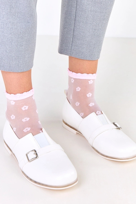 Stivaletti da donna bianchi con...