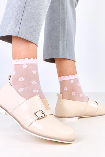 Stivaletti da donna sabbia con soletta in pelle, Klensi