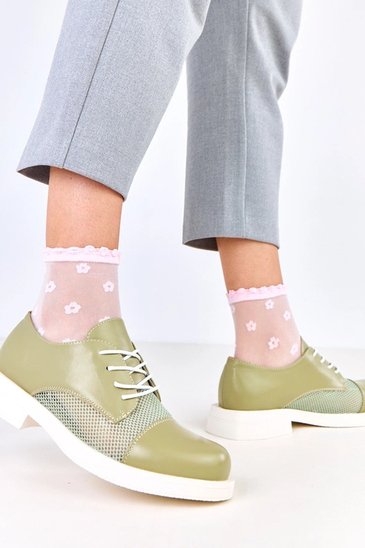 Stivaletti verdi da donna con rete...