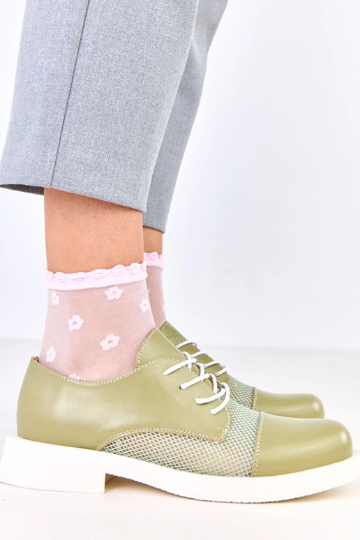 Stivaletti verdi da donna con rete...