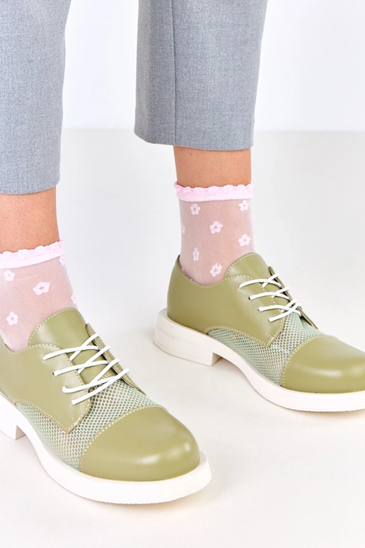 Stivaletti verdi da donna con rete...