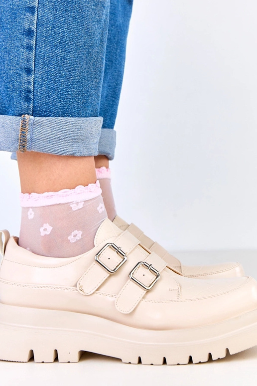 Stivaletti sabbia su suola massiccia,...