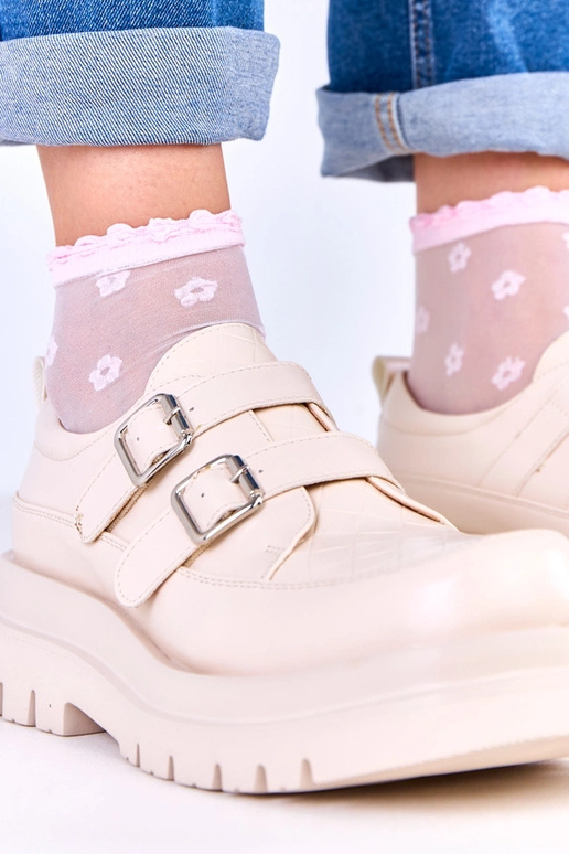 Stivaletti sabbia su suola massiccia,...