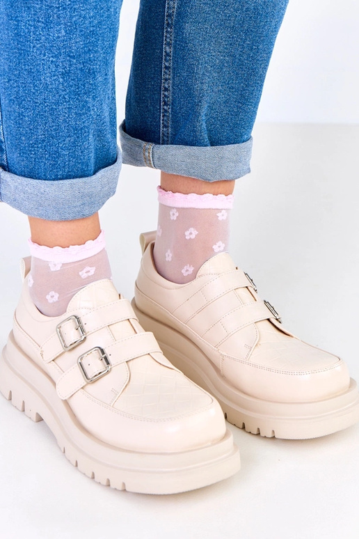 Stivaletti sabbia su suola massiccia,...