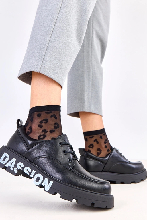 Pantofole nere femminili con motivo...