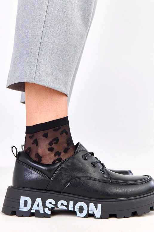 Pantofole nere femminili con motivo...