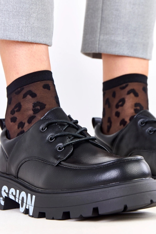 Pantofole nere femminili con motivo...