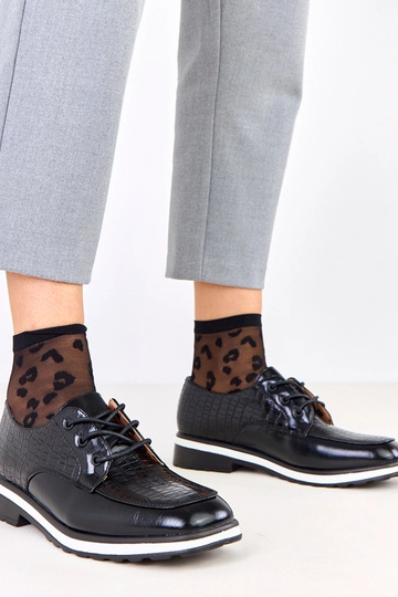 Pantofole nere con stampa e...