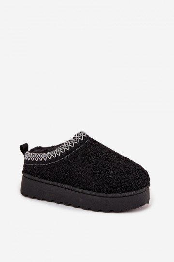 Stivali da neve Infantile Gioventù con una pelliccia Typu Baranek colore nero Selathiel