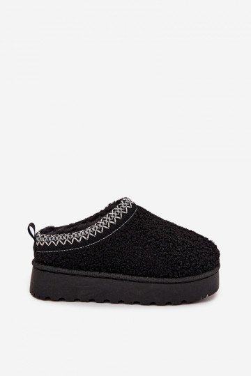 Stivali da neve Infantile Gioventù con una pelliccia Typu Baranek colore nero Selathiel 2