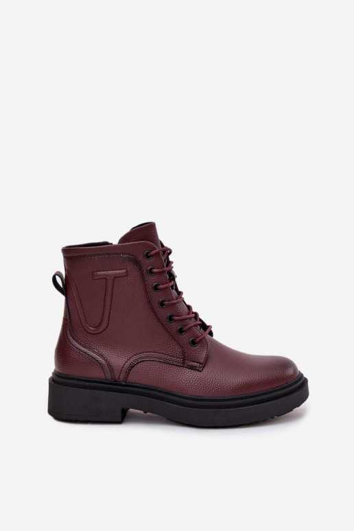 riscaldamento Stivali da donnaAbilitatoturalnej Skóry Sergio Leone BT25248-S Borgogna