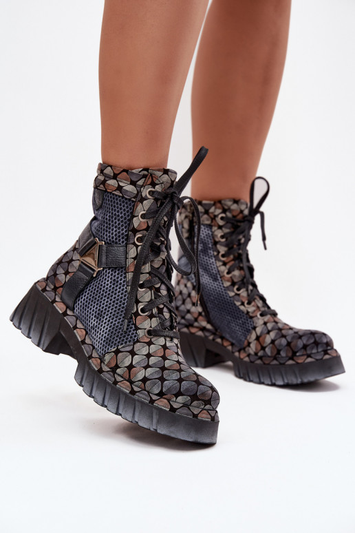 Pelle Stivaletti da lavoro Femminile Deveciejka 07072-03 Colori differenti