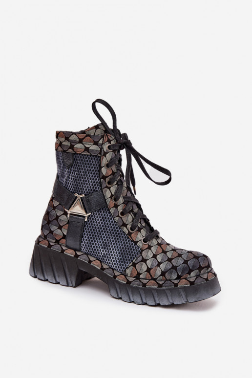 Pelle Stivaletti da lavoro Femminile Deveciejka 07072-03 Colori differenti