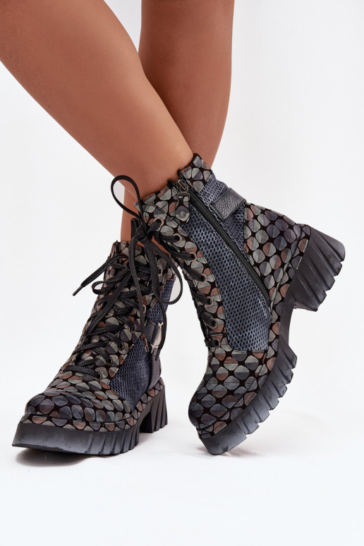 Pelle Stivaletti da lavoro Femminile Deveciejka 07072-03 Colori differenti