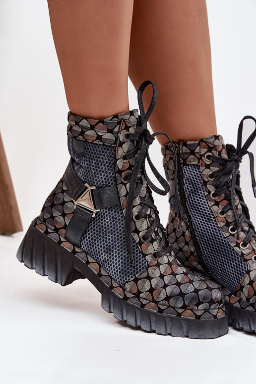 Pelle Stivaletti da lavoro Femminile Deveciejka 07072-03 Colori differenti