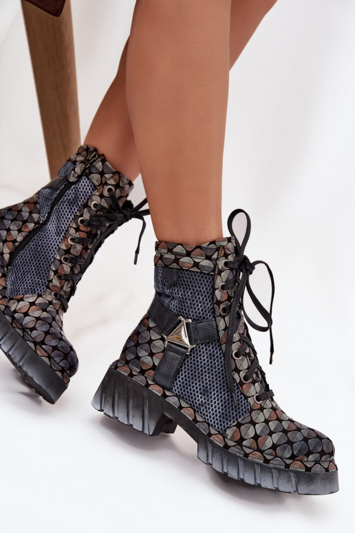 Pelle Stivaletti da lavoro Femminile Deveciejka 07072-03 Colori differenti