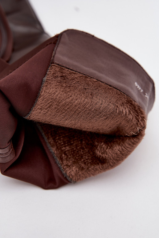 Stivali alti da donna in ecopelle, marroni, Sylvina Stivali alti da donna in ecopelle, marroni, Sylvina