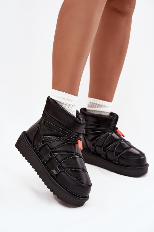 Stivali da neve Femminile con una piattaforma D.Franklin DFSH370020 colore nero