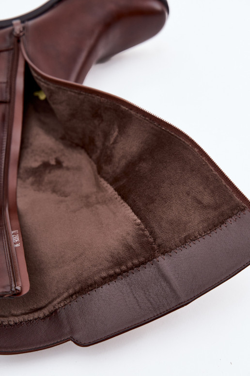 riscaldamento stivali da donna Klocke con cinghie Sergio Leone KZ25826 colore marrone riscaldamento stivali da donna Klocke con cinghie Sergio Leone KZ25826 colore marrone