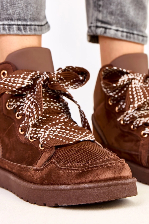 Scarpe sportive alte color marrone...