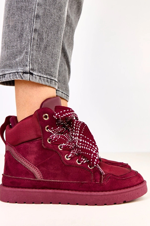 Scarpe sportive alte color ciliegia...