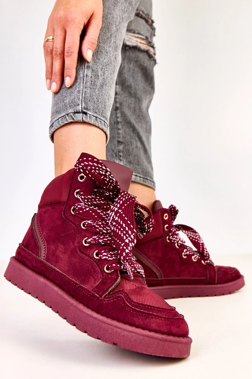 Scarpe sportive alte color ciliegia...