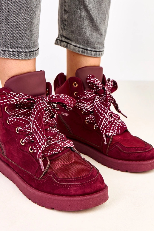 Scarpe sportive alte color ciliegia...