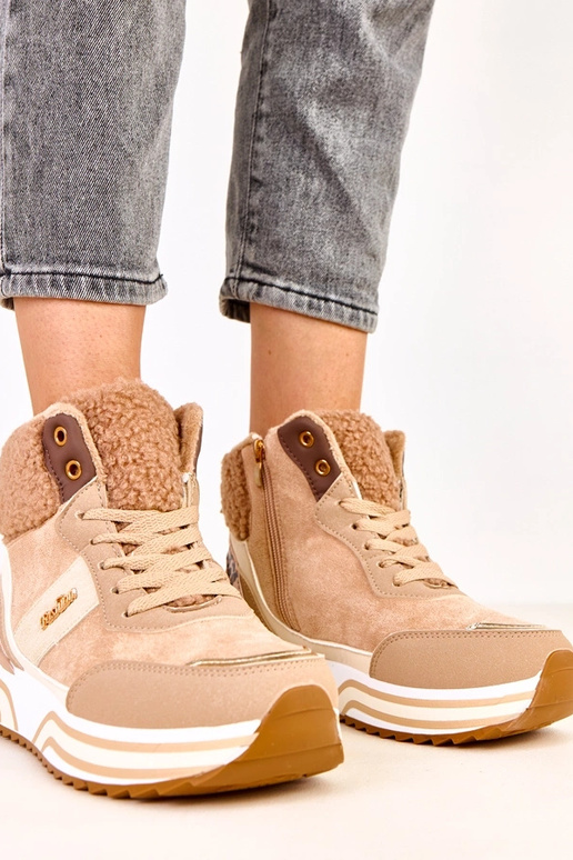 Scarpe sportive alte color sabbia...