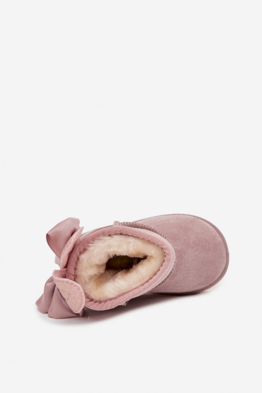Infantile riscaldamento Stivali da neve con nastri colore rosa Meriva Infantile riscaldamento Stivali da neve con nastri colore rosa Meriva