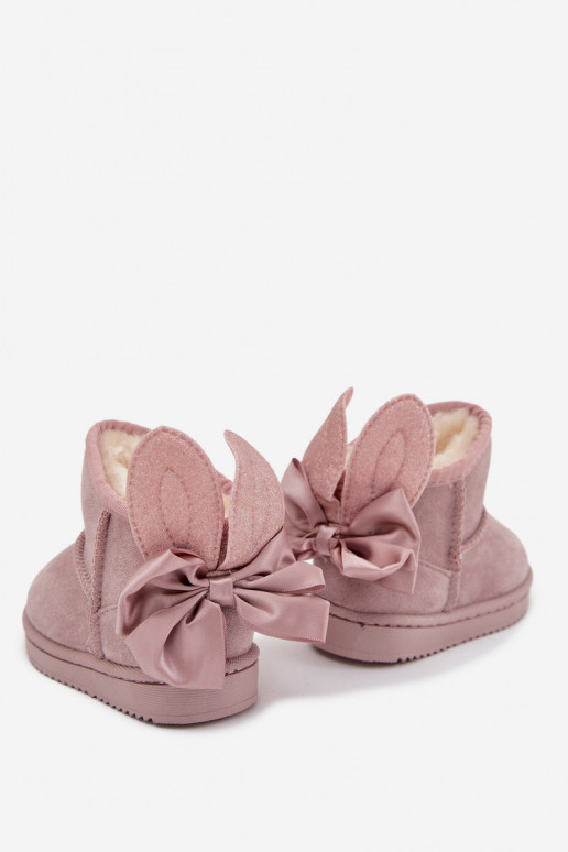 Infantile riscaldamento Stivali da neve con nastri colore rosa Meriva Infantile riscaldamento Stivali da neve con nastri colore rosa Meriva