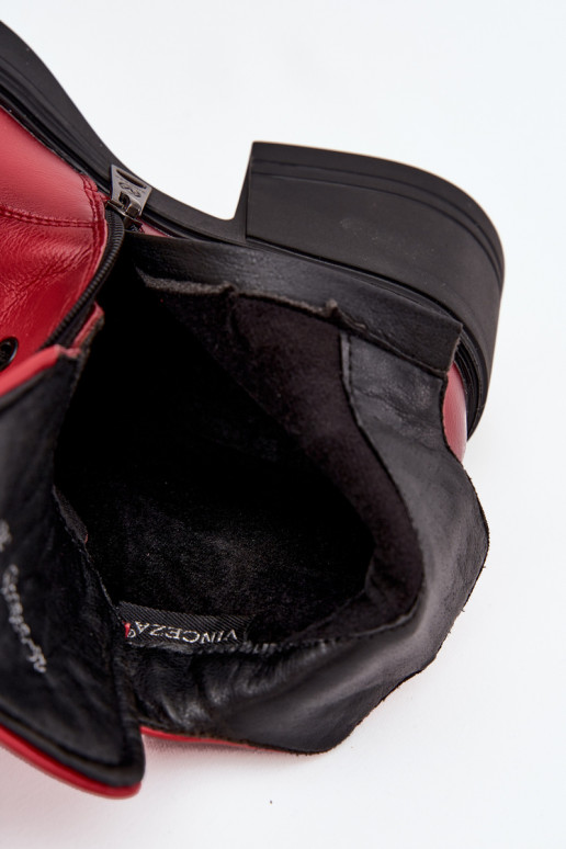 Stivali da donna in pelle naturale Klocke riscaldamento Vinceza 39950 colore rosso