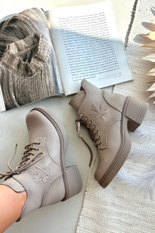 Stivali da donna in pelle naturale Klocke riscaldamento Vinceza 39950 beige