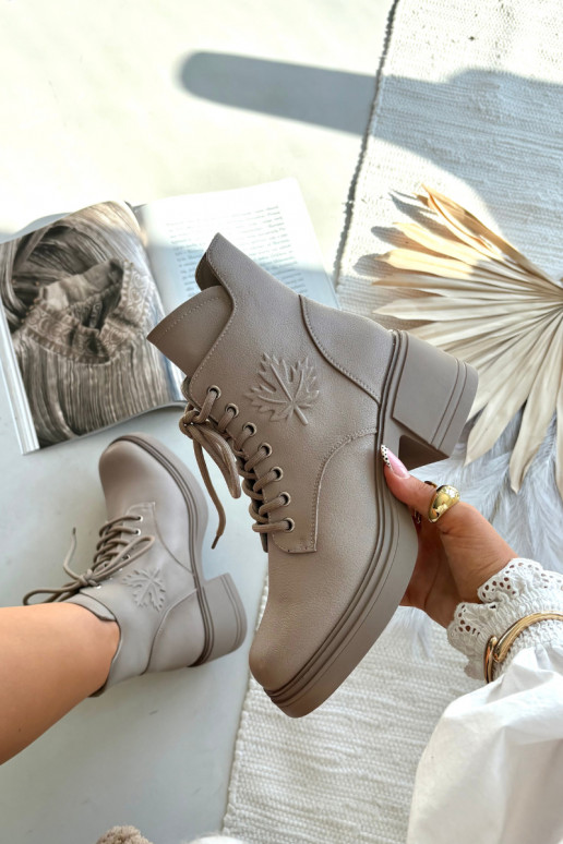 Stivali da donna in pelle naturale Klocke riscaldamento Vinceza 39950 beige