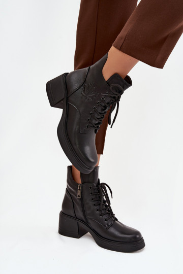 Stivali da donna in pelle naturale Klocke riscaldamento Vinceza 39950 colore nero