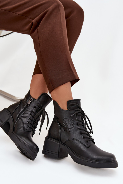 Stivali da donna in pelle naturale Klocke riscaldamento Vinceza 39950 colore nero