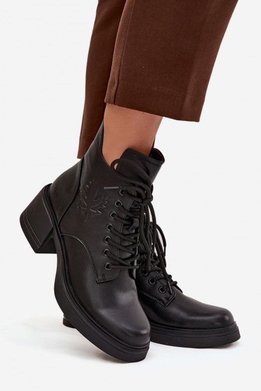 Stivali da donna in pelle naturale Klocke riscaldamento Vinceza 39950 colore nero