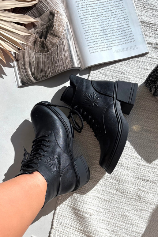 Stivali da donna in pelle naturale Klocke riscaldamento Vinceza 39950 colore nero