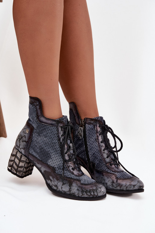 Pelle Stivali da donna Deveciejka 06989-03 colore grigio