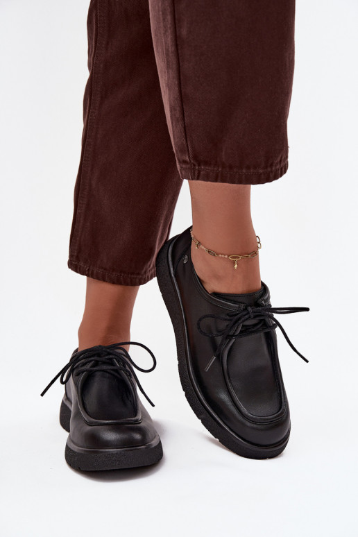 Pelle scarpe Femminile Deveciejka K7189-01 colore nero Pelle scarpe Femminile Deveciejka K7189-01 colore nero