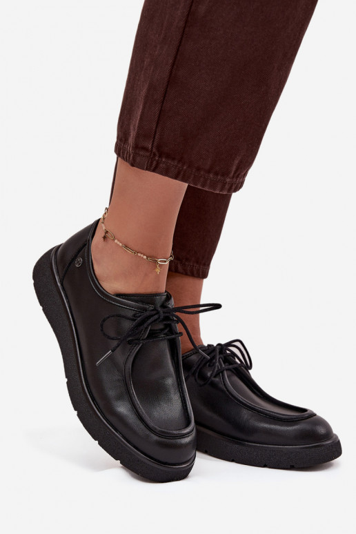 Pelle scarpe Femminile Deveciejka K7189-01 colore nero Pelle scarpe Femminile Deveciejka K7189-01 colore nero