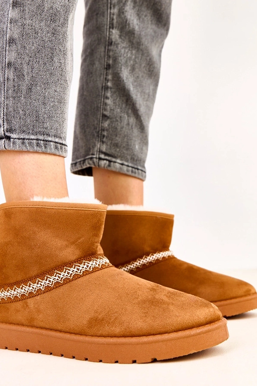 Stivali da neve bassi caramello in... Stivali da neve bassi caramello in...