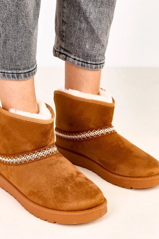 Stivali da neve bassi caramello in... Stivali da neve bassi caramello in...