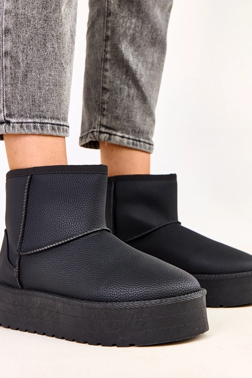 Stivali da neve bassi neri con... Stivali da neve bassi neri con...