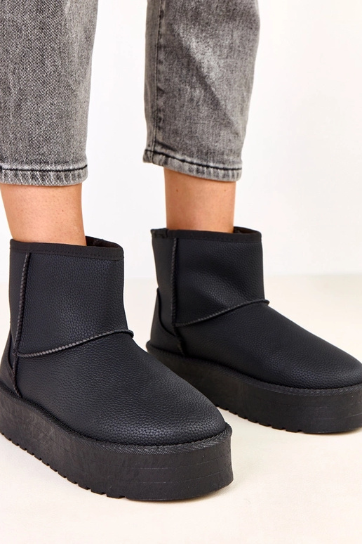 Stivali da neve bassi neri con... Stivali da neve bassi neri con...