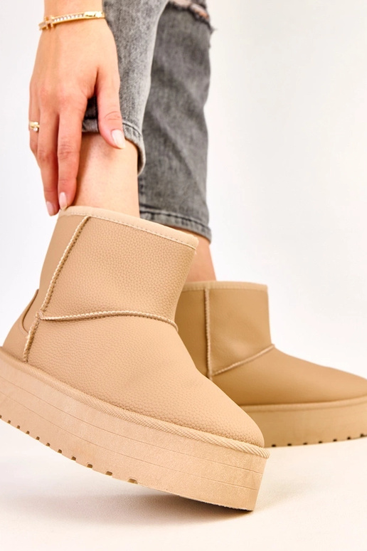 Stivali da neve bassi marroni con... Stivali da neve bassi marroni con...