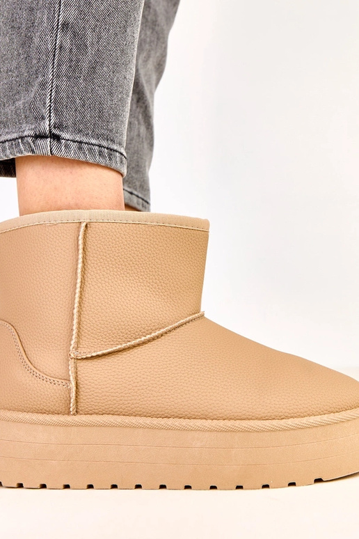 Stivali da neve bassi marroni con... Stivali da neve bassi marroni con...