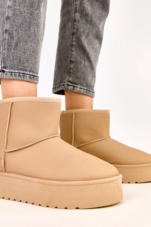 Stivali da neve bassi marroni con... Stivali da neve bassi marroni con...